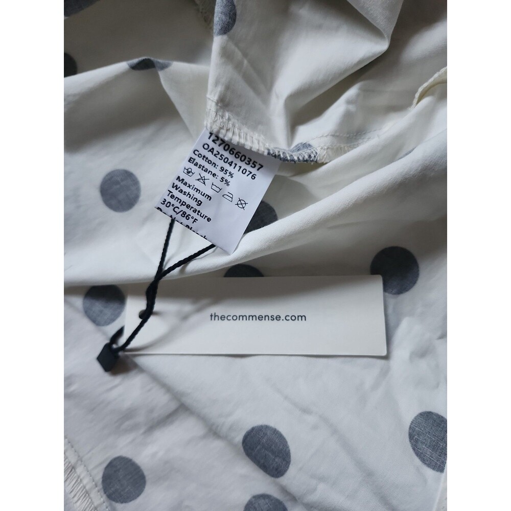 Commense Polka Dot Strapless Maxi Dress Womens S White Black Euro Summer NWT - Picture 11 of 11